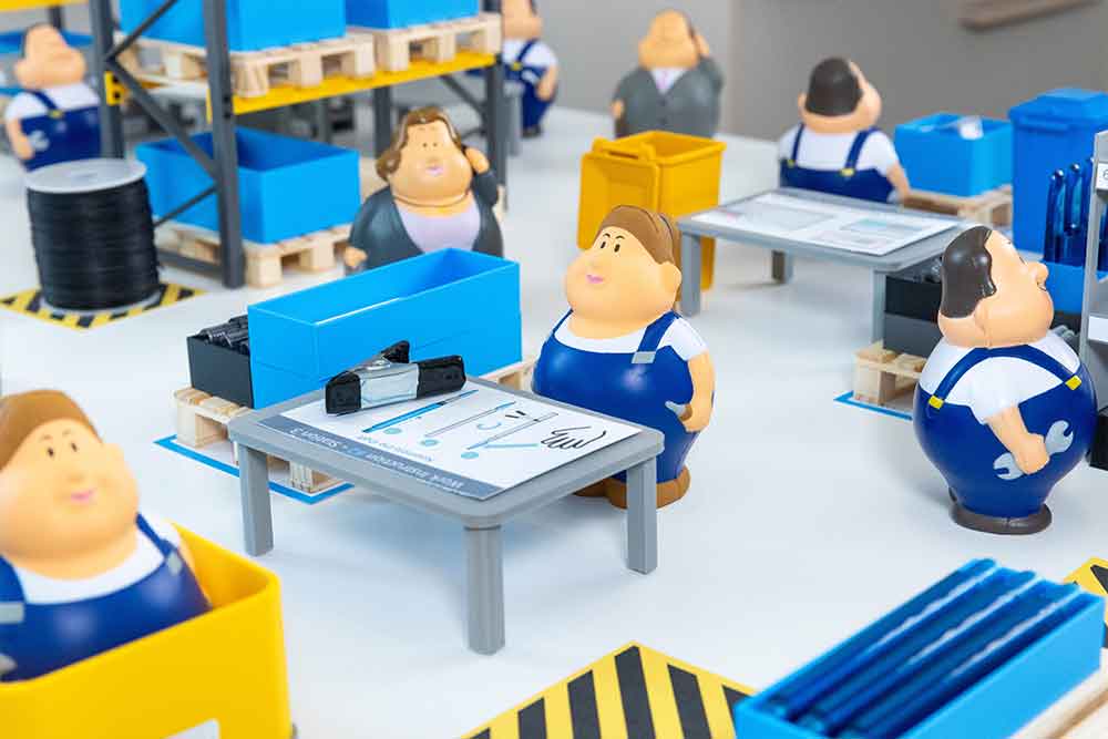 Lean Game participants during an employee training session